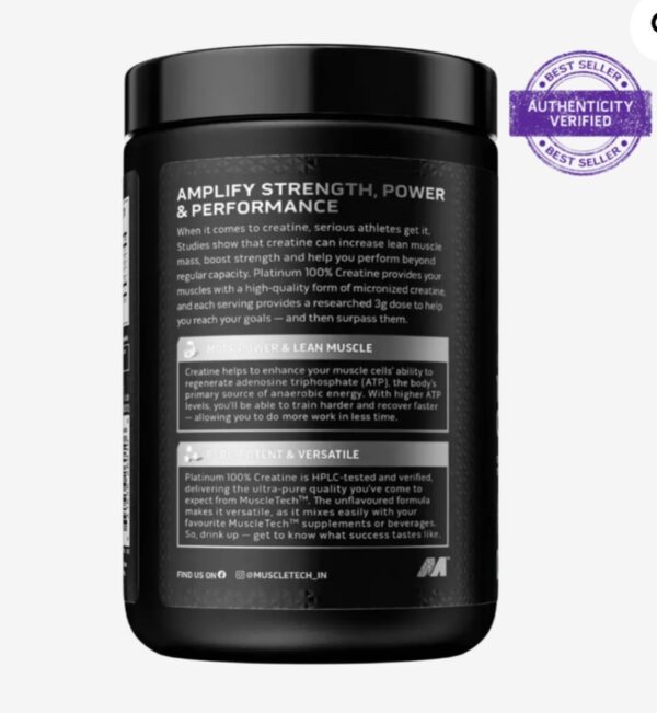 Muscletech Platinum 100% Creatine - Image 3