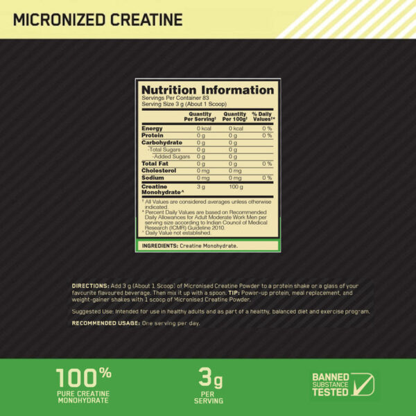 On Micronised Creatine Powder | Unflavoured | 250 g - Image 5